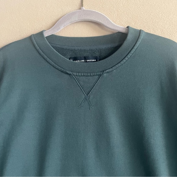 Everlane The French Terry Crew Uniform Pullover Sweatshirt Size‎ S Slate Blue - Picture 3 of 13